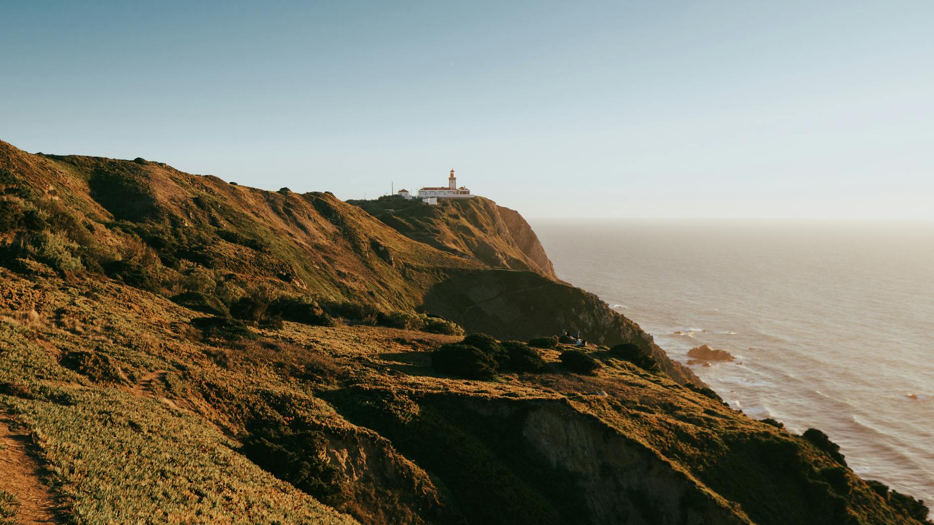 Cabo da Roca lighthouse at westernmost point of mainland Europe Portugal
