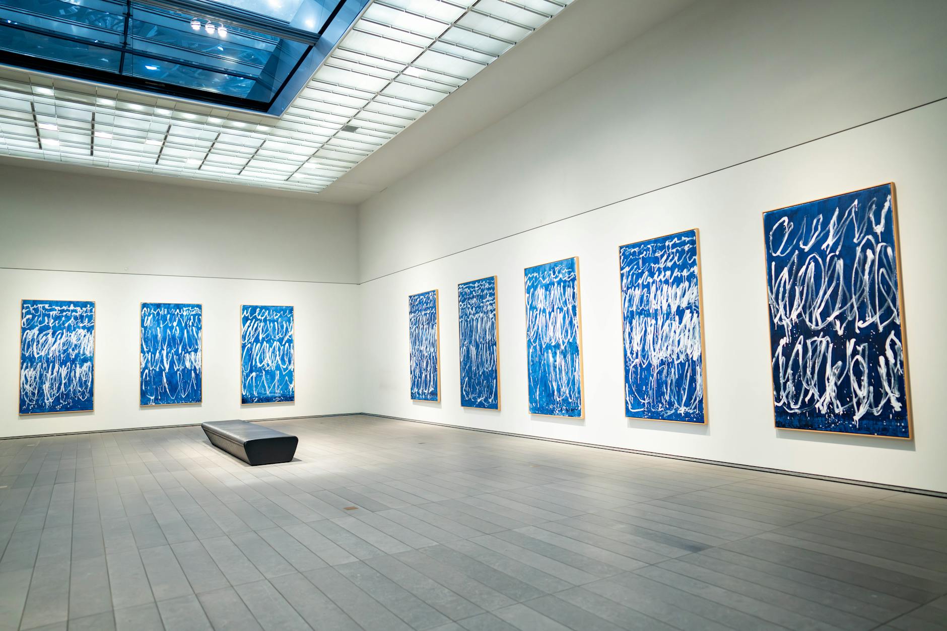 Contemporary art exhibition in a modern Lisbon gallery space