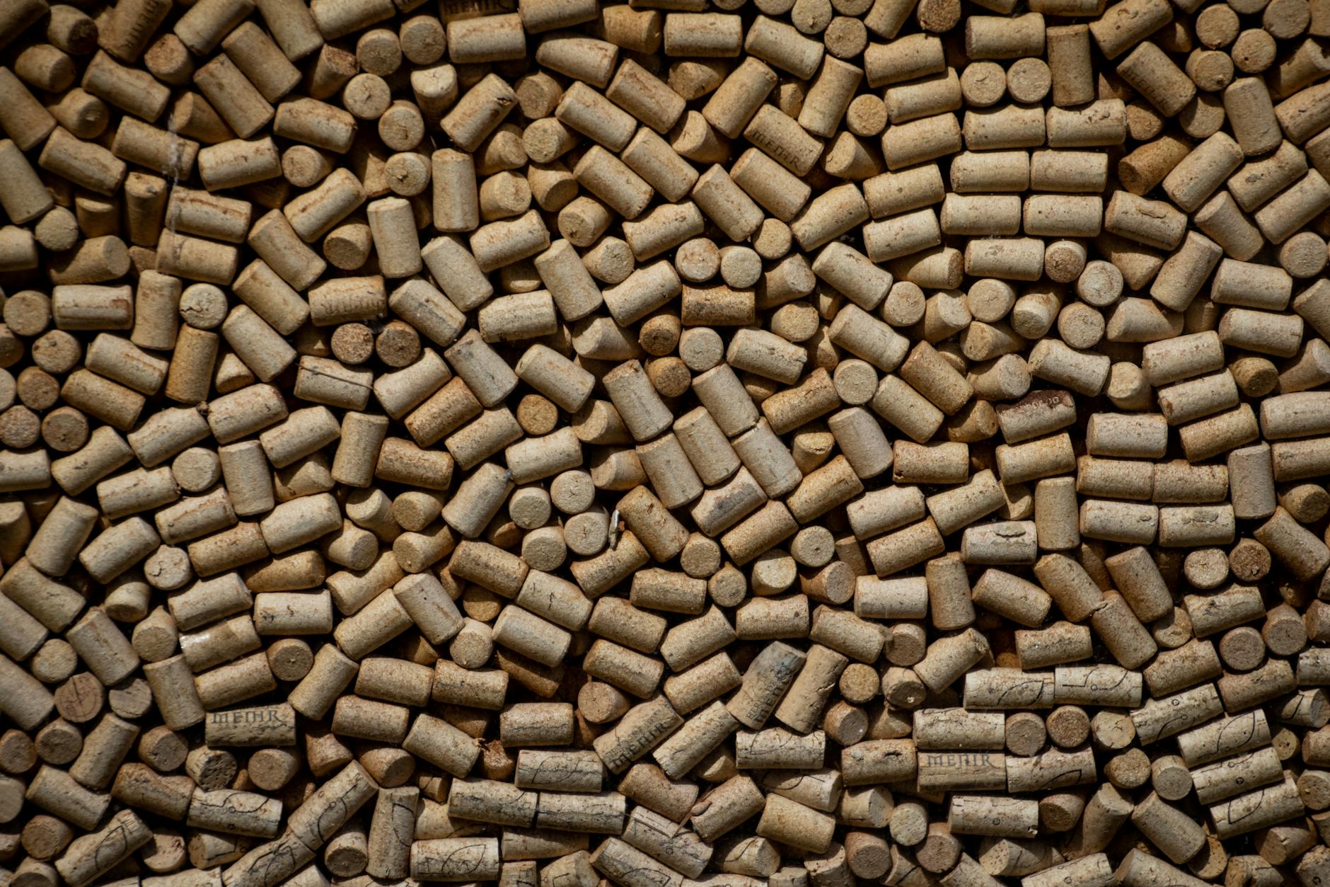 Portuguese cork products including bags and accessories in a Lisbon shop