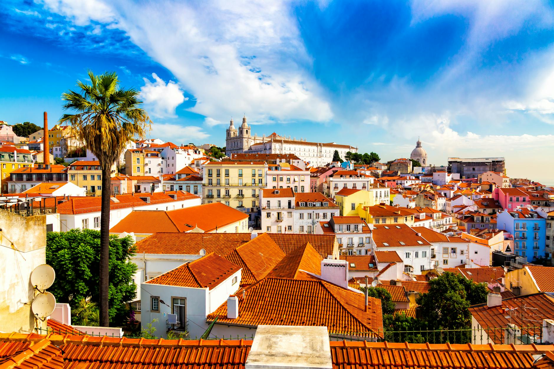 Morning light on Alfama district narrow streets Lisbon itinerary day one