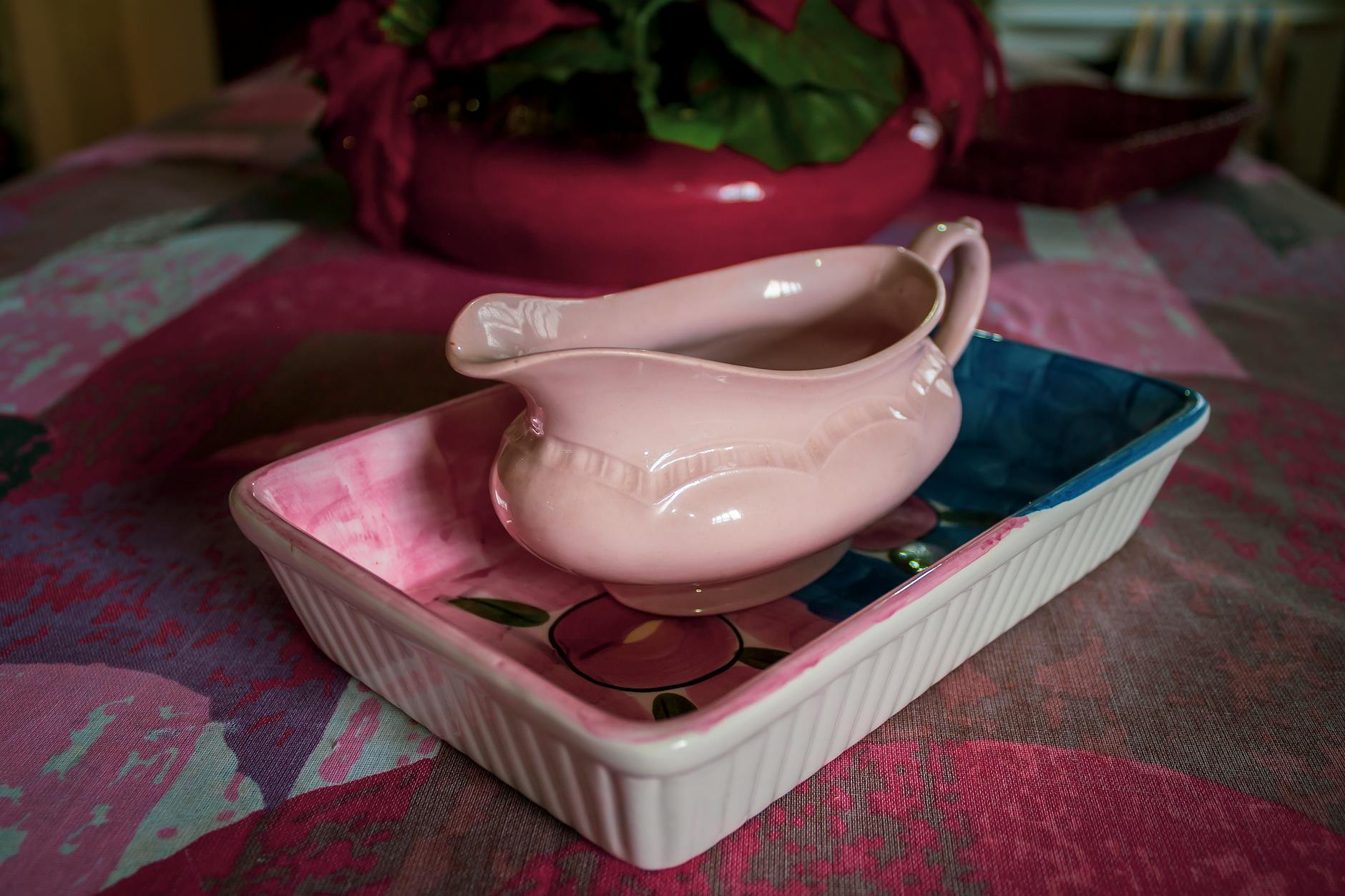 Handpainted Portuguese ceramics and pottery souvenirs in a Lisbon shop