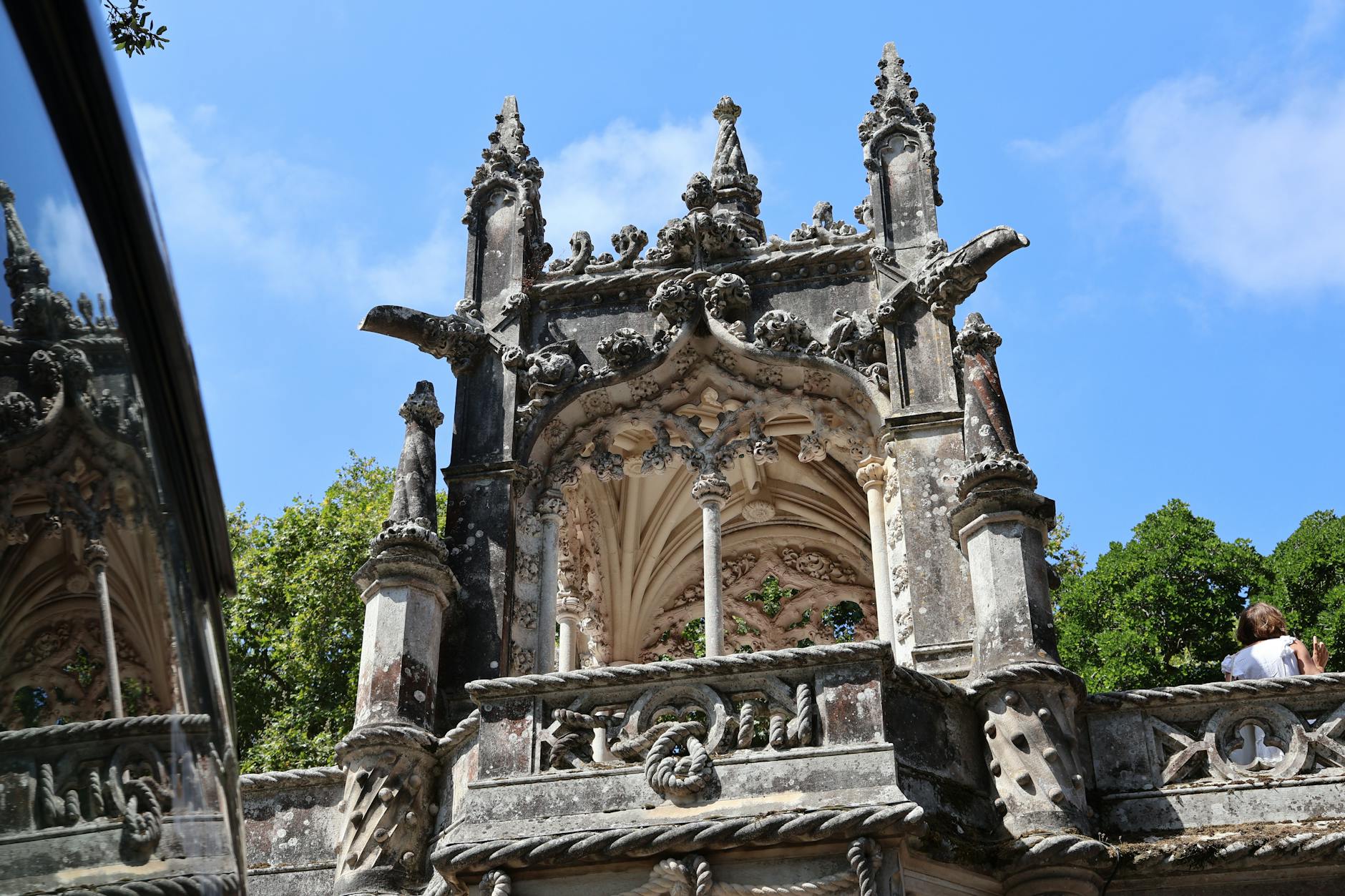 Initiation Well at Quinta da Regaleira with spiral staircase descending into stone shaft